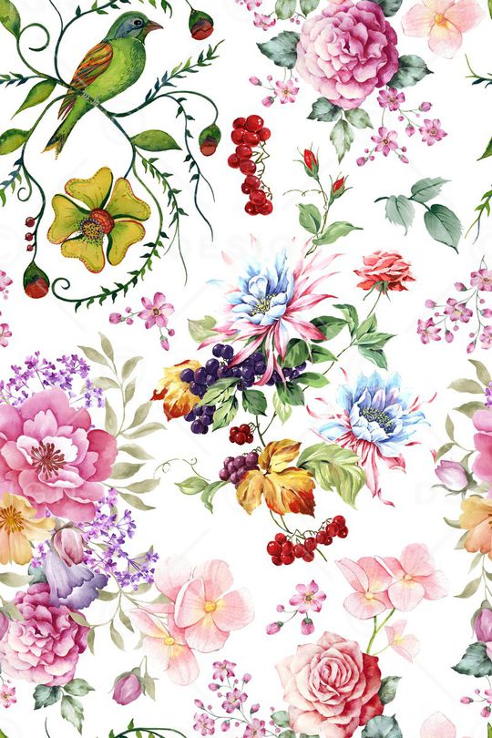 花鸟印花华亿平台图片