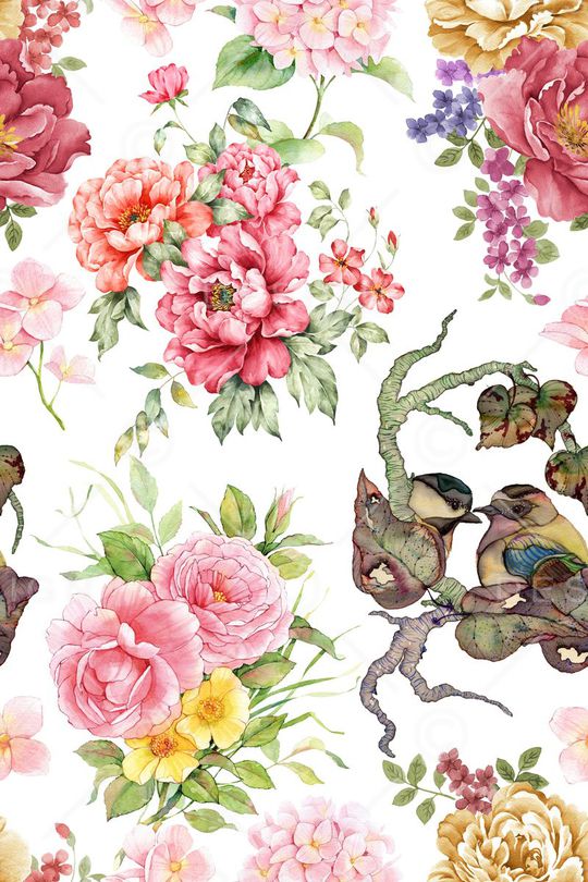 花鸟印花华亿平台图片