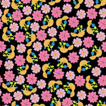 689938-简洁花卉黑