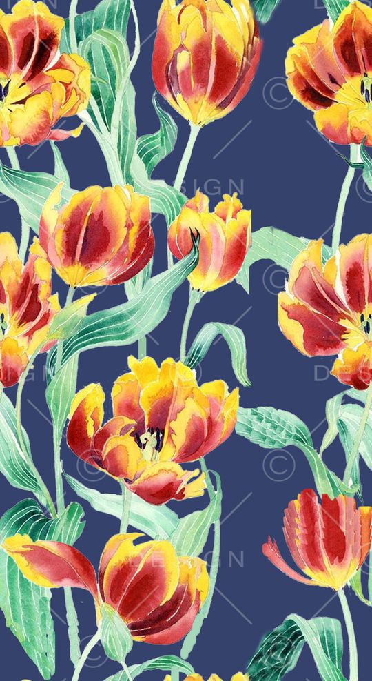 罂粟花印花华亿平台图片