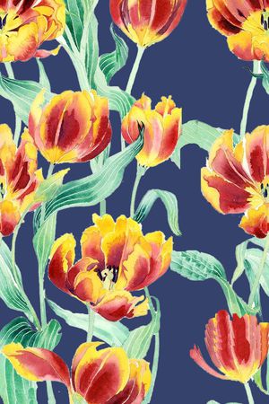 罂粟花印花华亿平台图片