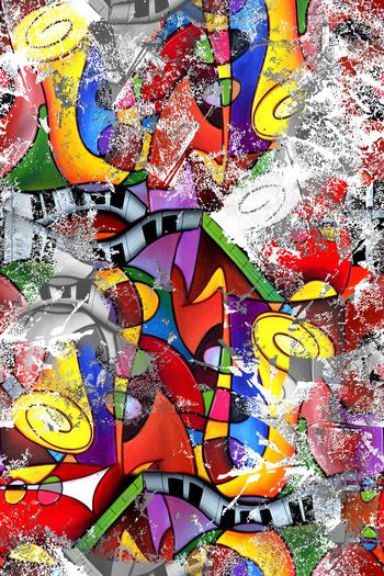 抽象印花华亿平台图片