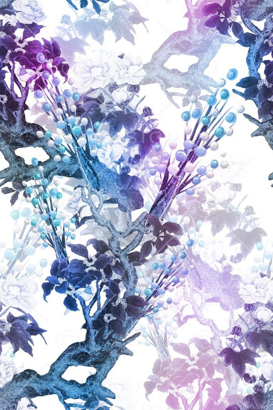 树枝印花华亿平台图片