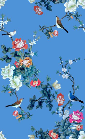 689977-2016-8-11工笔画牡丹花鸟1