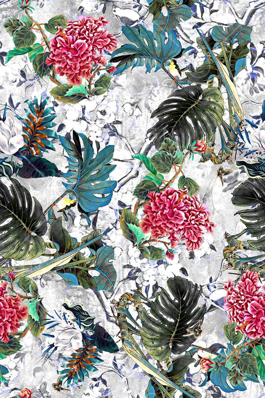 花卉印花华亿平台图片