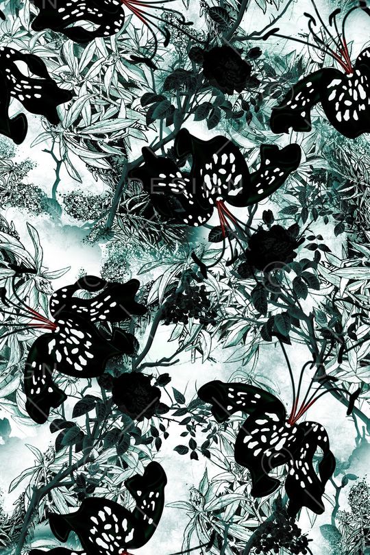 黑白印花华亿平台图片