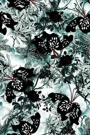 黑白印花华亿平台图片