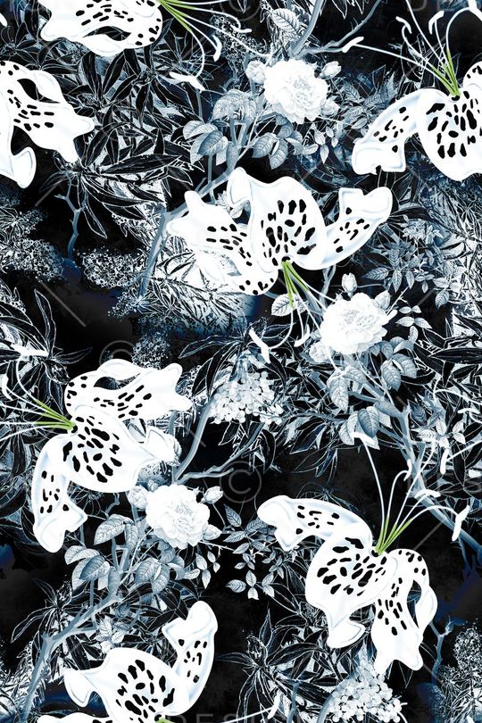 黑白印花华亿平台图片