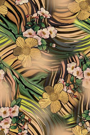 抽象印花华亿平台图片