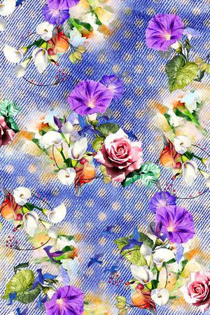 牛仔印花华亿平台图片