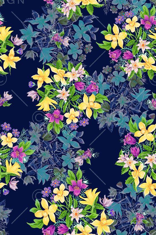 花卉印花华亿平台图片