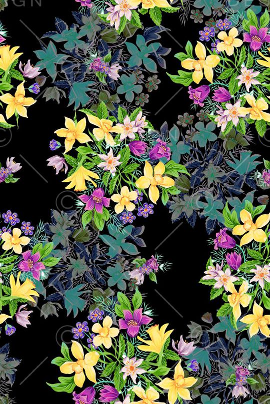 花卉印花华亿平台图片