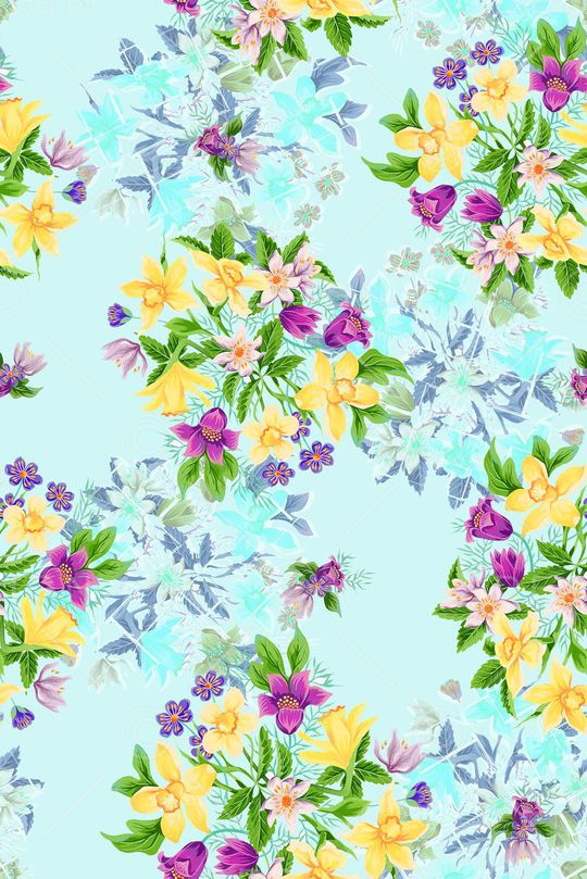 花卉印花华亿平台图片