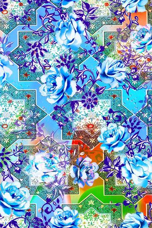 青花瓷印花华亿平台图片