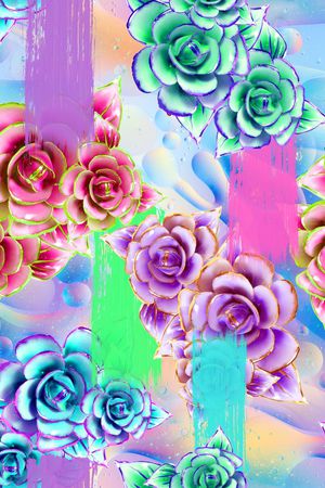 手绘笔刷印花华亿平台图片