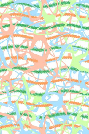 波浪色彩涂鸦印花华亿平台图片