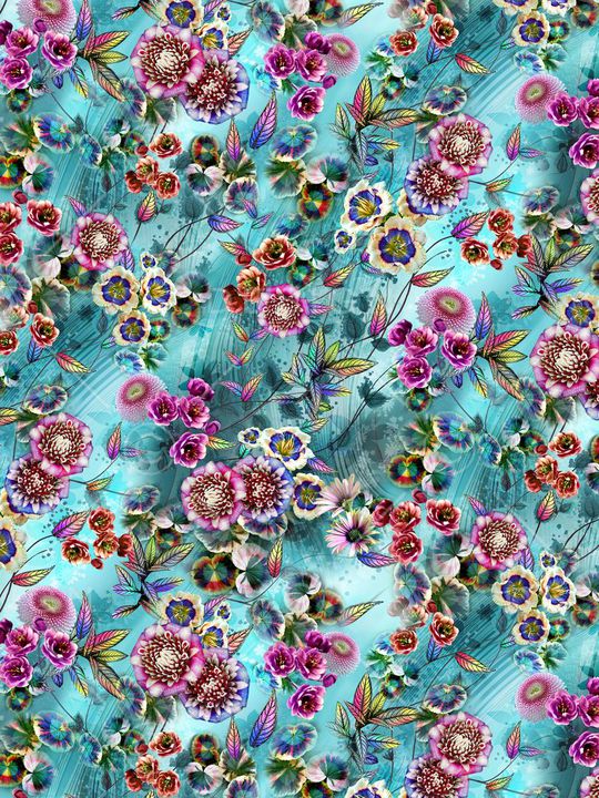 花卉印花华亿平台图片