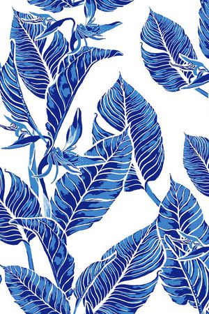 天堂鸟花印花华亿平台图片