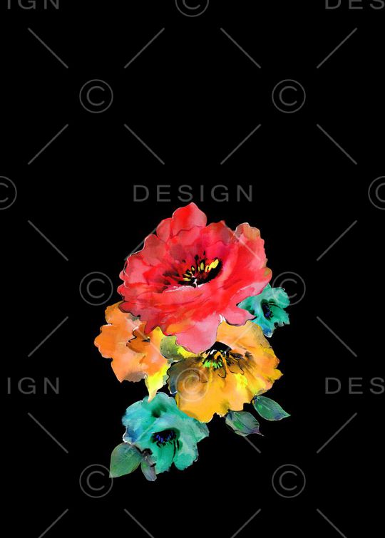 手绘印花华亿平台图片