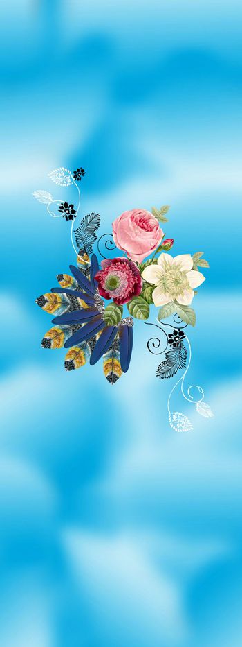 羽毛印花华亿平台图片