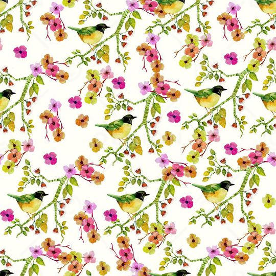 花鸟印花华亿平台图片