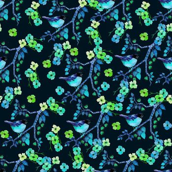 690328-鸟语花香蓝