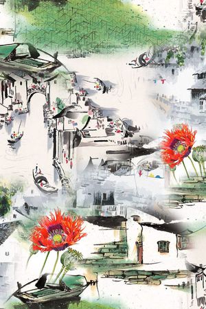 中国风印花华亿平台图片