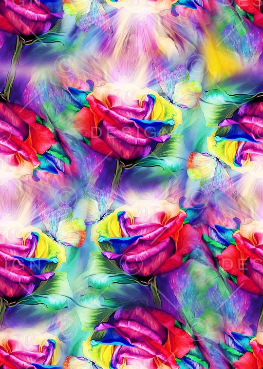 数码艺术花卉印花华亿平台图片