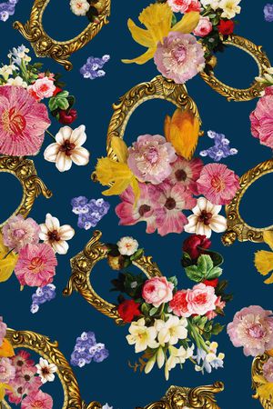 复古相框印花华亿平台图片