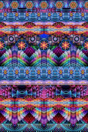 民族风花卉印花华亿平台图片