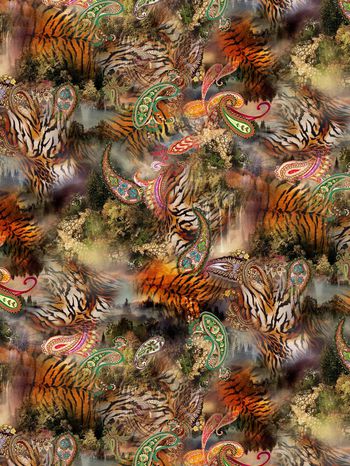 腰果印花华亿平台图片