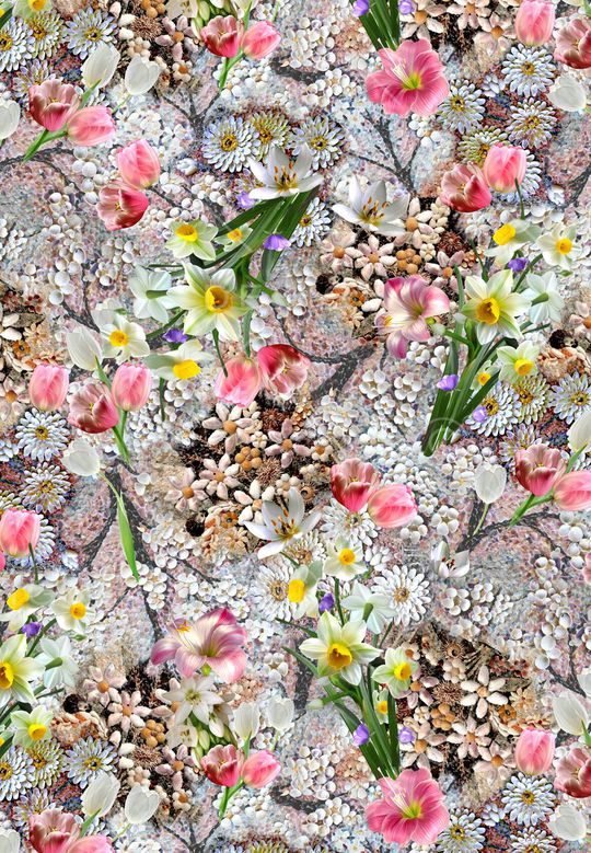 花卉印花华亿平台图片