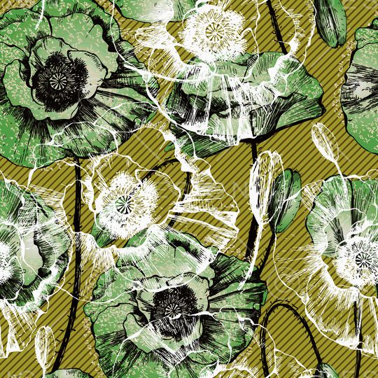 抽象荷花印花华亿平台图片