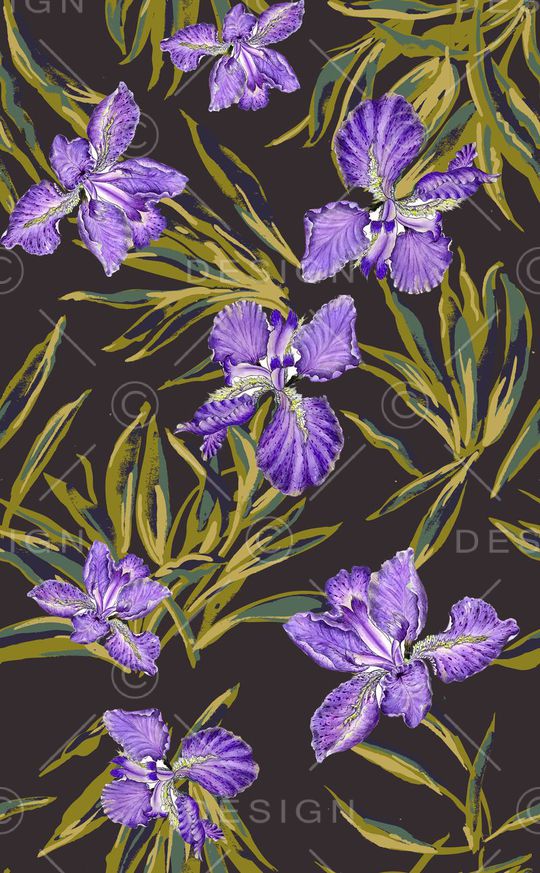 水仙花印花华亿平台图片