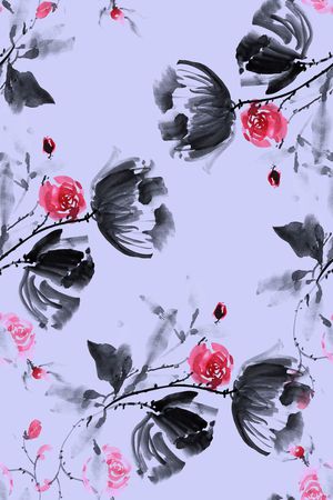 手绘印花华亿平台图片