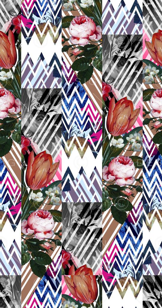 花卉、油画、几何、拼接印花华亿平台图片