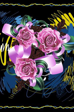 花卉印花华亿平台图片