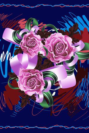 花卉印花华亿平台图片