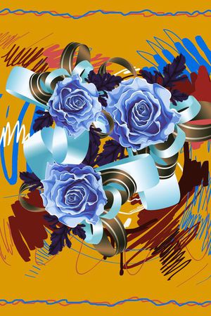 花卉印花华亿平台图片