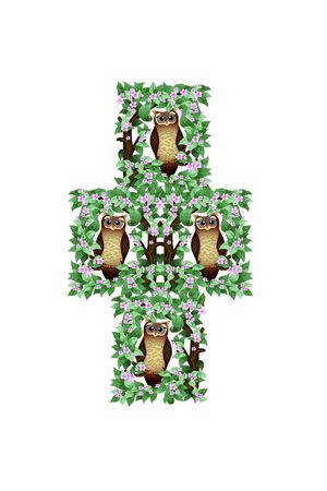 猫头鹰印花华亿平台图片