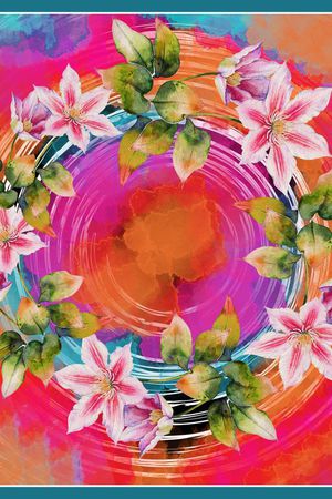 花卉印花华亿平台图片