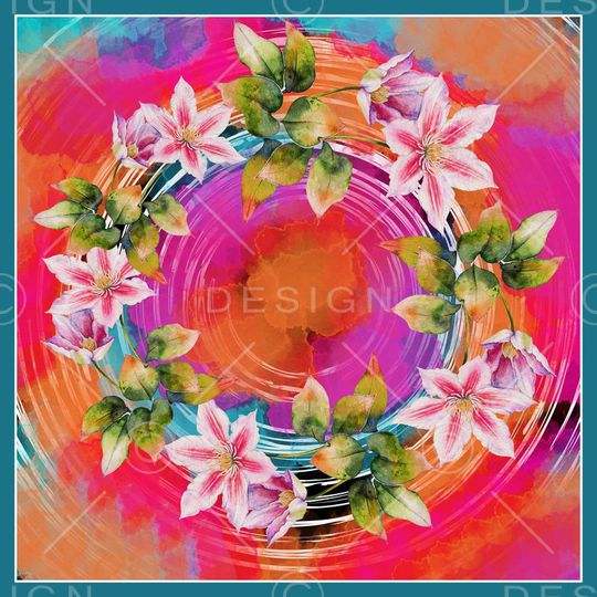 花卉印花华亿平台图片