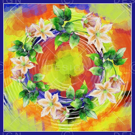 花卉印花华亿平台图片