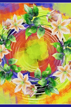 花卉印花华亿平台图片