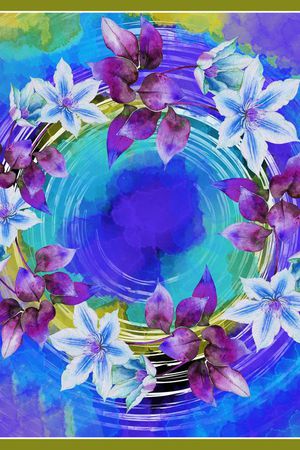 花卉印花华亿平台图片