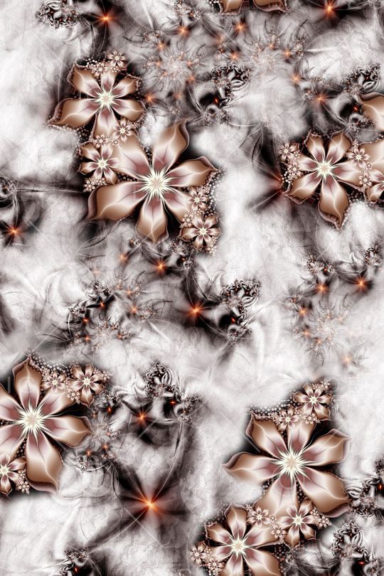 抽象花卉印花华亿平台图片