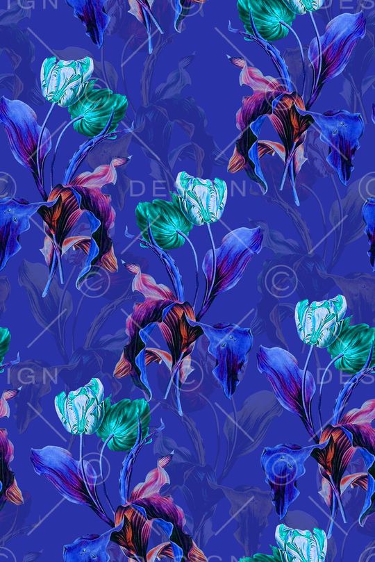 花卉印花华亿平台图片