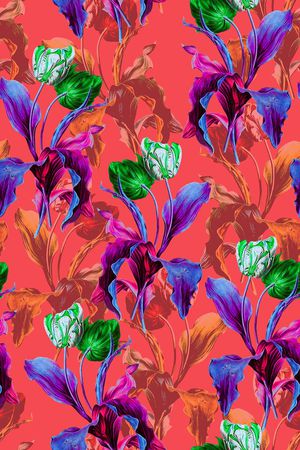 花卉印花华亿平台图片