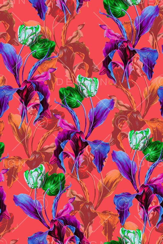 花卉印花华亿平台图片