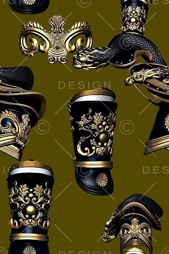 手绘日本武士服装印花华亿平台图片